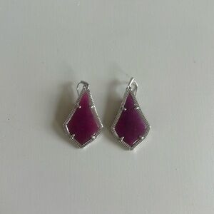 Kendra Scott, Alexandra Silver Purple Jade earrings
